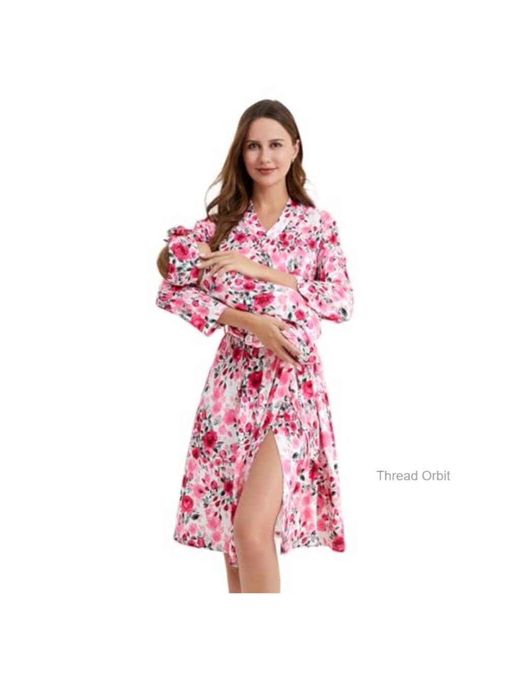 Maternity Robe and Swaddle Set with Receiving Blanket Headband
